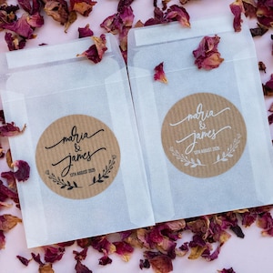 Adesivi personalizzati per matrimonio in carta kraft/Etichette personalizzate/Adesivi marroni/Adesivi personalizzati per matrimonio/Etichette per matrimonio/Sigilli per buste/Adesivi rustici