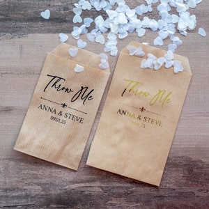 Buste Kraft personalizzate con lamina/Bomboniere personalizzate per matrimonio/Pacchetti di coriandoli/Coriandoli per matrimonio/Pacchetti di semi/Pacchetti di fazzoletti/Bomboniere per feste