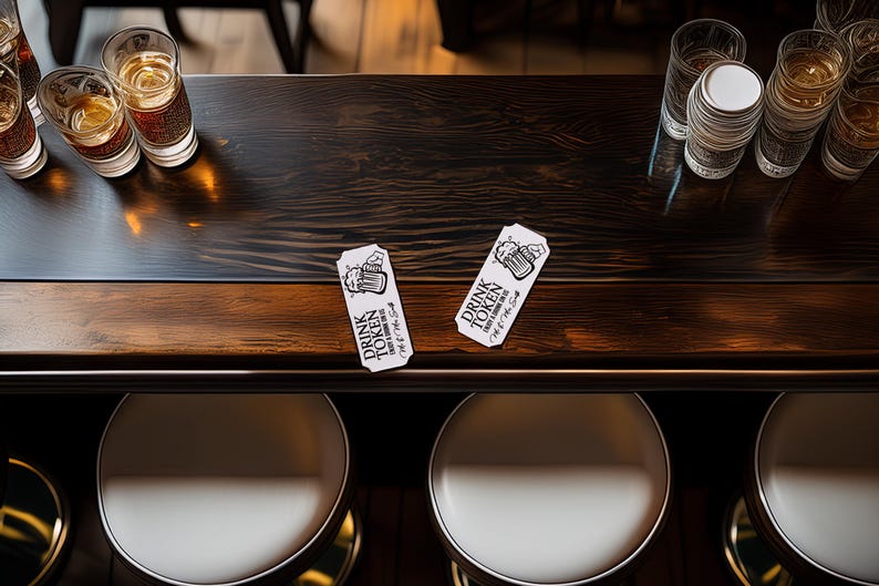 Custom Wedding Drink Tokens/personalised Drink Vouchers/custom Wedding ...