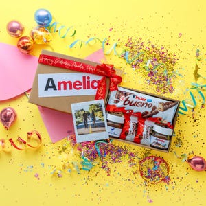 Personalised &quot;Inspired by&quot; Nutella & Kinder Bueno Chocolate Gift Box| Gift for Birthdays | Anniversary Gift | Gift for Him/Her | Custom Gift