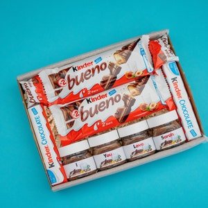 Custom Nutella & Kinder Bueno Inspired Chocolate Gift Box/Birthday Gift/Anniversary Gift/Gift for Him|Her/Anniversary Gift/Chocolate Hamper