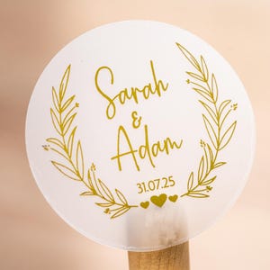 Custom Round Foil Wedding Stickers/Clear Foil Labels/Wedding Favour Stickers/Custom Wedding Stickers/Wedding Labels/Hen Party Sticker