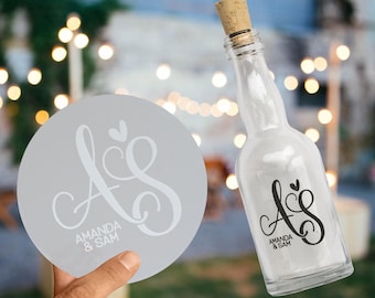 Personalisierte Monogramm Aufkleber/benutzerdefinierte Initiale Hochzeitsaufkleber/Hochzeit Namen Etiketten/Hochzeit Gastgeschenk Aufkleber/ Umschlag Aufkleber/Monogramm Aufkleber