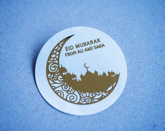 Eid Mubarak Aufkleber/Eid Mubarak Aufkleber/Eid Geschenkaufkleber/Eid Verpackung/Eid Aufkleber 002