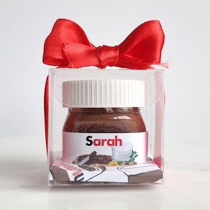 Personalised Inspired by Nutella Mini Jar in Presentation box/Birthday Gift/Christmas Gift/Anniversary Gift/Gift for Him/Secret Santa Gift