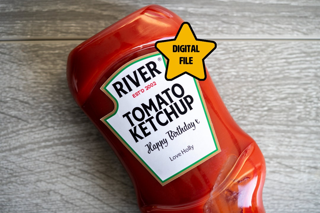 Personalised Ketchup Bottle Label Spoof DIY Gift Idea for Christmas