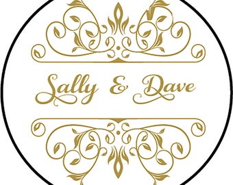 Adesivi per matrimoni personalizzati in lamina d'oro trasparente/oro rosa/etichette/adesivi per bomboniere/sigilli per buste - ORDINI IN BLOCCO DISPONIBILI - WS012