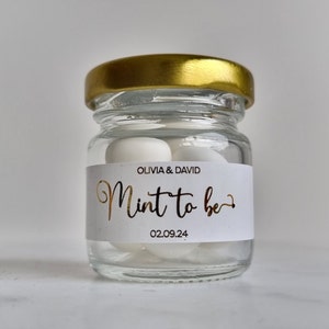 Personalised Foil Mint to Be Favour Jar/Wedding Favours/Personalised Favours/Mini Jar Favours/Hen Party Favours/Unique Wedding Favours