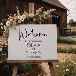 A1 Welcome Wedding Sign/Custom Wedding Signage/A1 Foamex Sign/Wedding Welcome Signs/Printed Sign/Wedding Guest Sign/Wedding Reception Sign