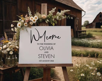 A1 Welcome Wedding Sign/Custom Wedding Signage/A1 Foamex Sign/Wedding Welcome Signs/Printed Sign/Wedding Guest Sign/Wedding Reception Sign