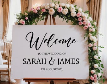 Personalised A1 Wedding Sign/Custom Wedding Signage/A1 Foamex Sign/Welcome Signs/Printed Sign/Wedding Guest Sign/Wedding Reception Sign