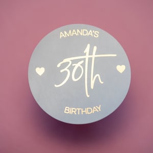 Stickers métalliques personnalisés 30e anniversaire/étiquettes de fête d'anniversaire/cadeaux d'anniversaire/décorations de fête d'anniversaire/autocollants de sac de fête/