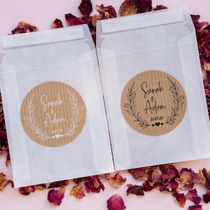 Adesivi personalizzati per matrimonio in carta kraft/Etichette personalizzate/Adesivi marroni/Adesivi personalizzati per matrimonio/Etichette per matrimonio/Sigilli per buste/Adesivi rustici