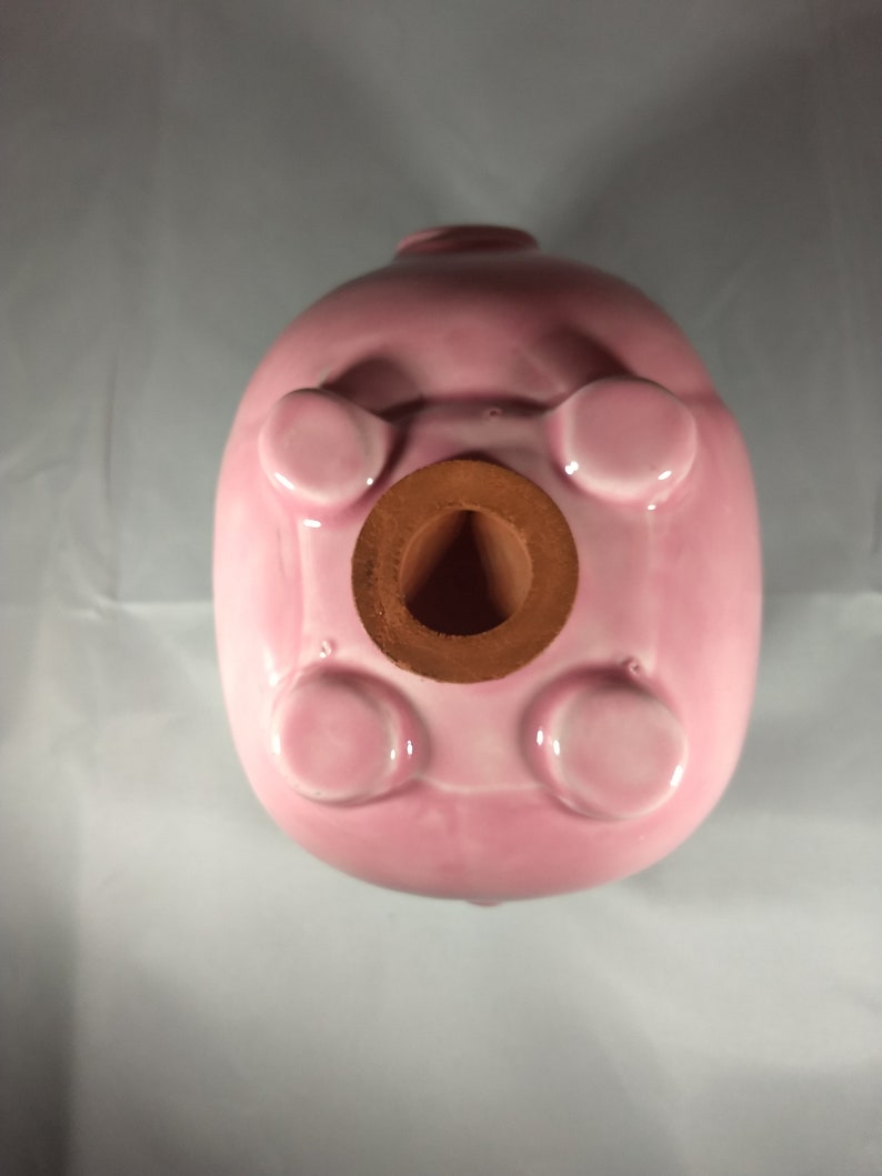 Pig coin bank. Vintage Piggy Bank Pink pig