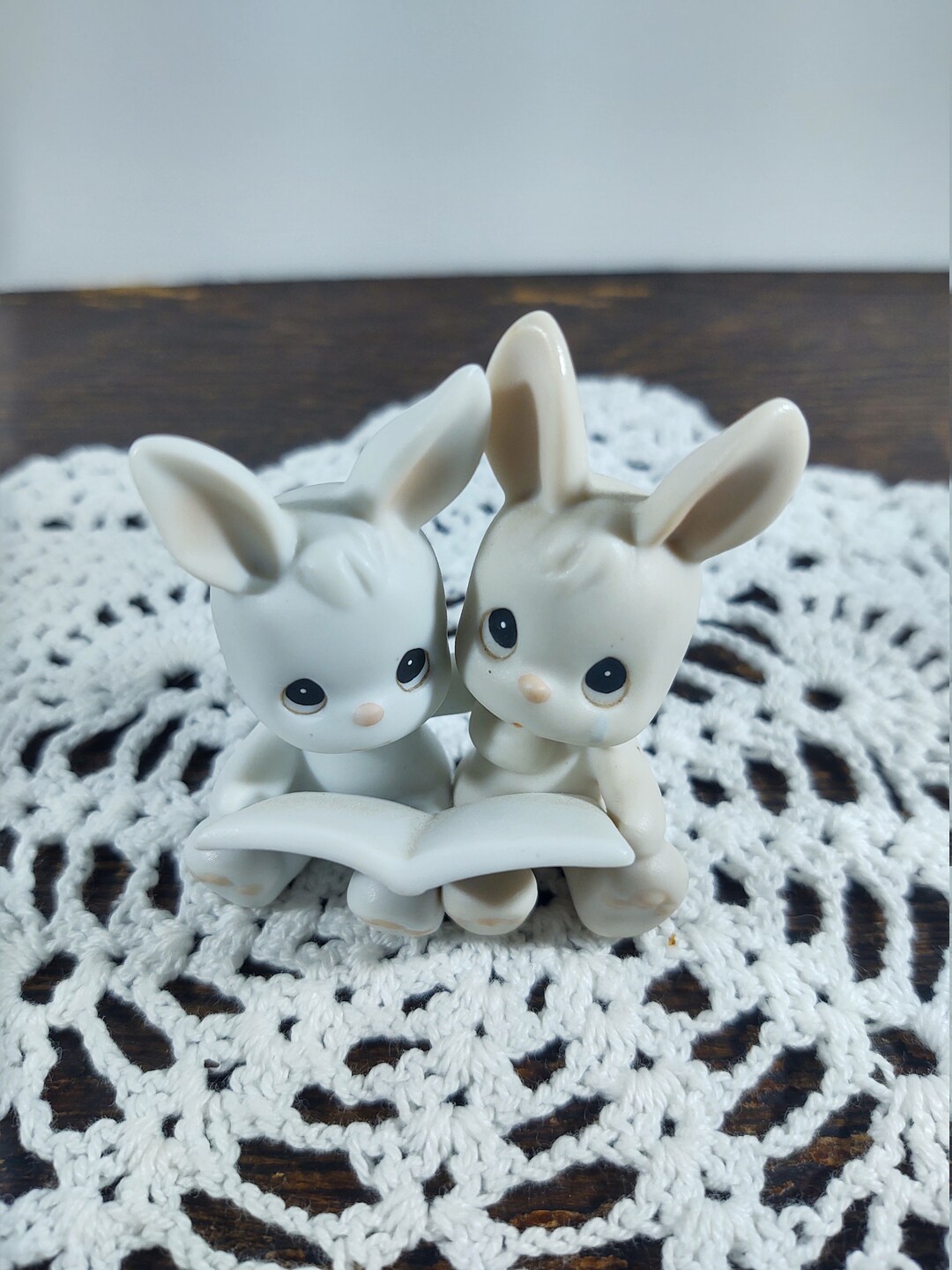 Precious Moments Bunny Rabbits Reading Bedtime Stories There Are Two ...