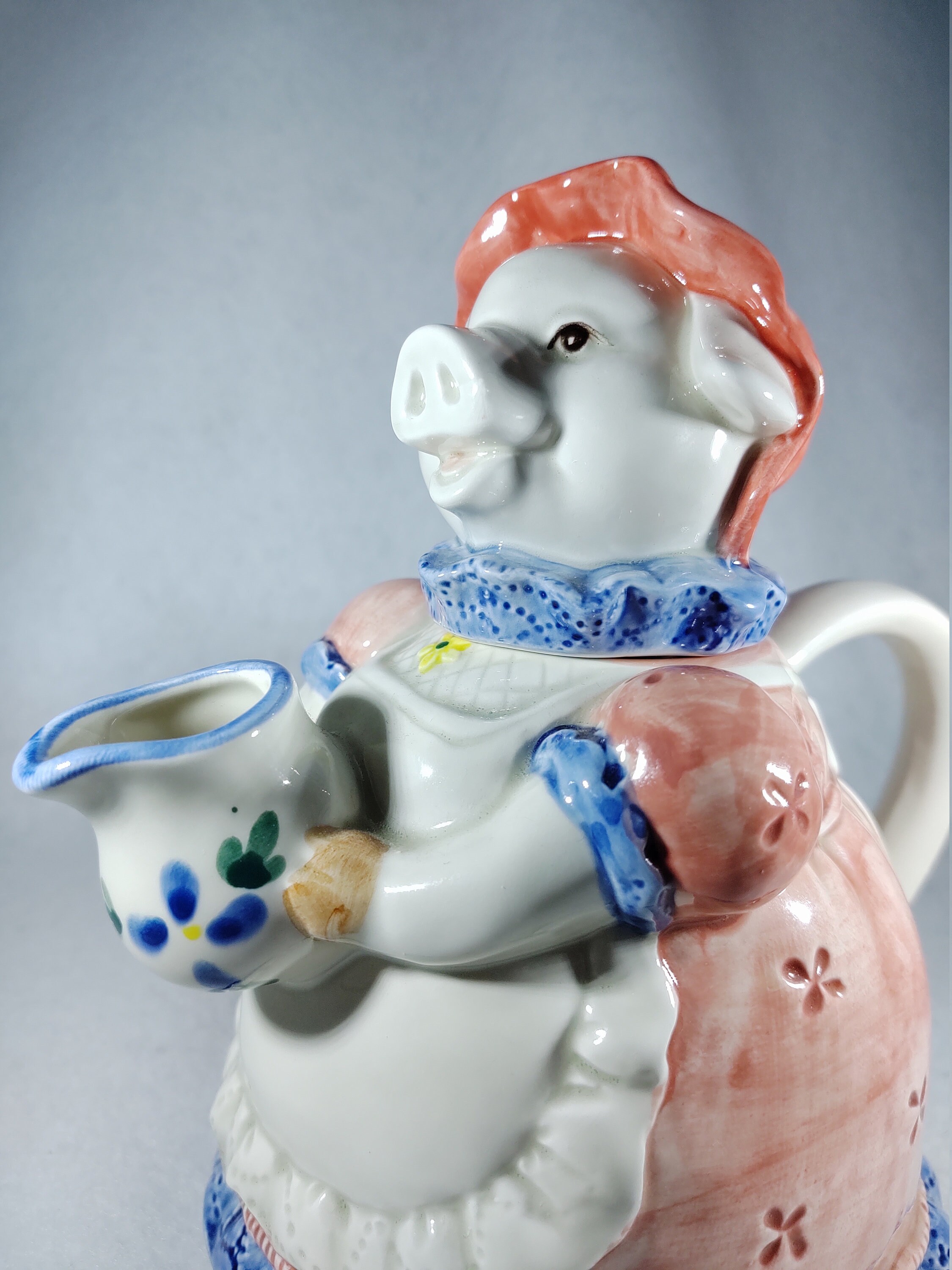 Vintage Otagiri Ceramic Pig Teapot Country Farmhouse Style Etsy