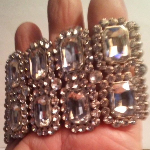 Rhinestone Stretch Bracelet Etsy