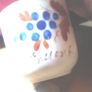 Small Hand Painted Cup from Germany, Toothpick, Match Holder, Vintage