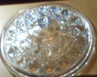 Royal Brighton SauceDressing Set with ServerOneida SilversmithsCrystal Glass Dressing Set