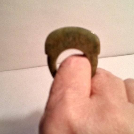 Vintage Men's Green Saddle Ring, US Size 12. - image 3