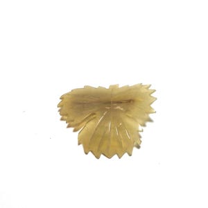 Vintage Engraved Carved Leaf Pin