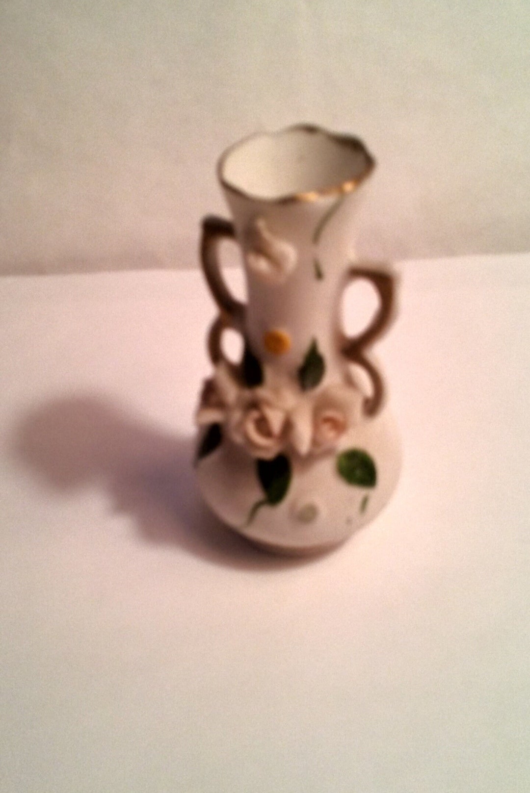 Vintage Porcelain Bisque Mini Vase With Double Handles. Etsy