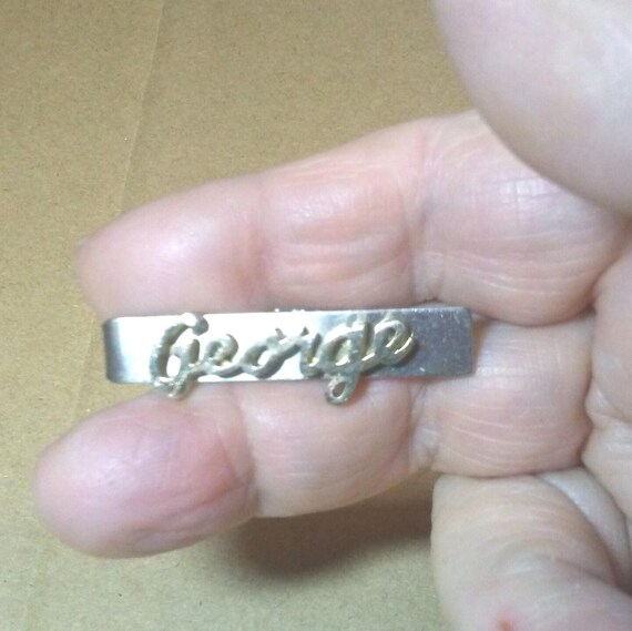 Tie Clasp With Name George. - image 1