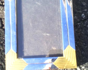 Picture Frame of Gold and Silver Metal, With Glass