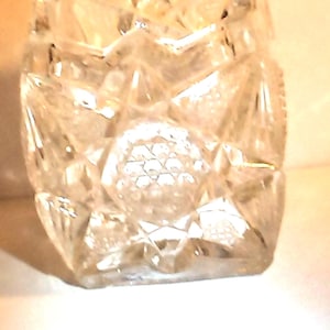 Antique Cut Crystal Square Toothpick Holder.1930&#39;s.
