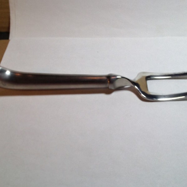 Vintage 2 Pronged Fork, Stainless From Korea. Buffet Serving Piece