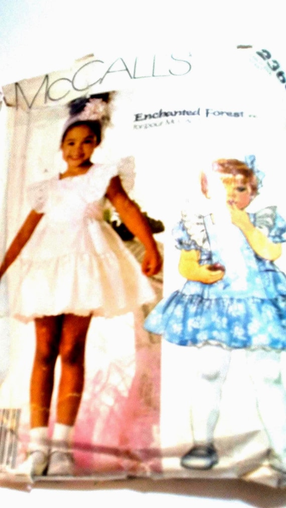 Used McCalls #2366 Enchanted ForestSeries From 1986. Enfants Dresses and Slips.