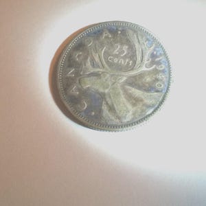 Canadian 25 Cent Coin From 1940.
