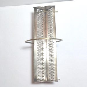 Old Vintage Metal Sugar Cube Holder, Silver Toned.
