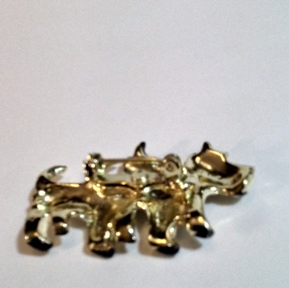Old Vintage Scottie Dogs Pin Brooch,1950's - image 3