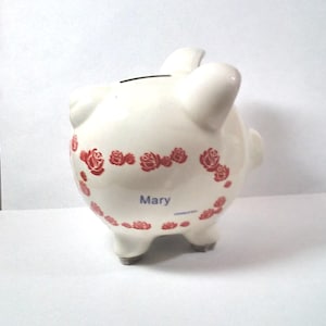 Ceramic Piggy Bank From 2007. Has Name Mary On The SIde.