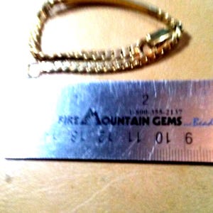 Vintage AVON Men&#39;s Bracelet, Wrist  Chain Blank Bracelet. 8 Inches Long, Gold Tone.
