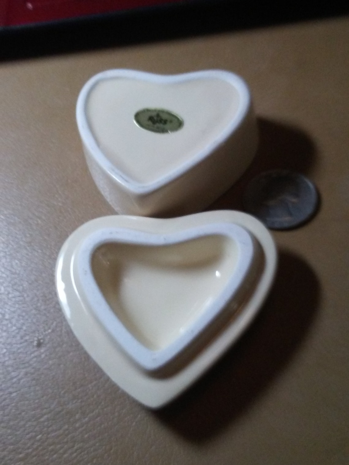 Vintage Ceramic Heart Shaped Trinket Box From Trinket Box of Etsy