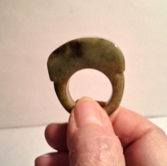 Vintage Men's Green Saddle Ring, US Size 12. - image 5