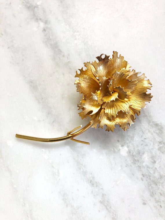 Vintage Costume Jewelry Flower Pin Brooch - image 1