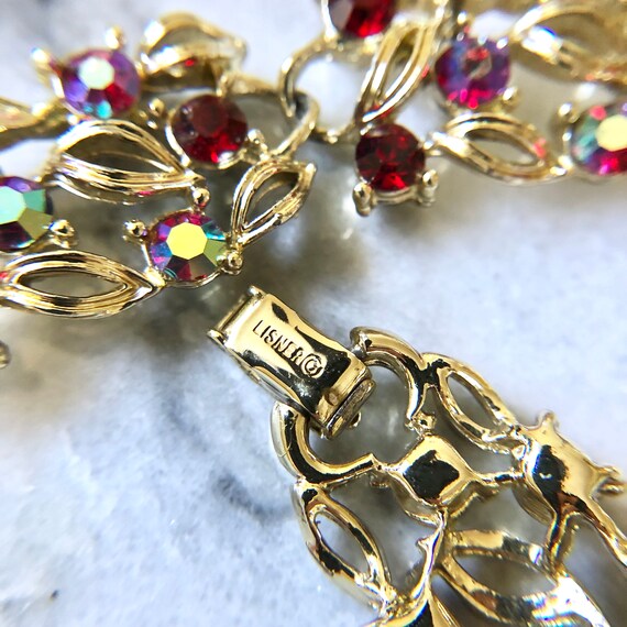 Vintage Signed Lisner Costume Jewelry Red Ab Aurora Borealis Etsy vintage signed lisner costume jewelry red ab aurora borealis bracelet