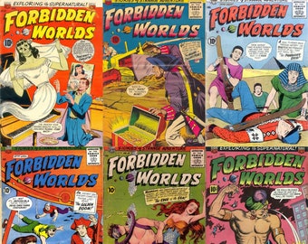 Forbidden Worlds Comics - Exploring the supernatural - ghosts, vampires, zombies, 1950s Horror Comics, 75 issues PDFs.