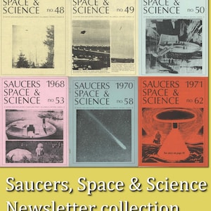 Saucers, Space & Science newsletters- all 65 issues 1950s ufo magazines, paranormal, aliens