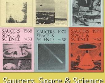 Saucers, Space & Science newsletters- all 65 issues 1950s ufo magazines, paranormal, aliens