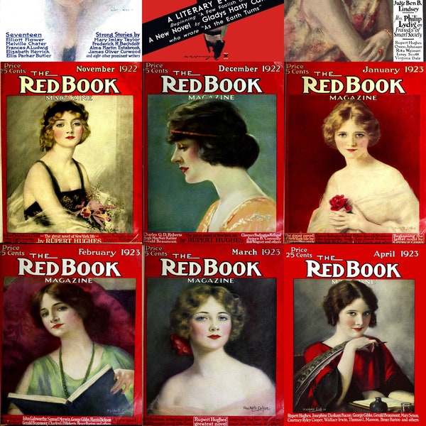 Red Book Vintage Womens Magazine featuring women authors, actresses & women of history. 10 issues 1912-1936 PDFs.