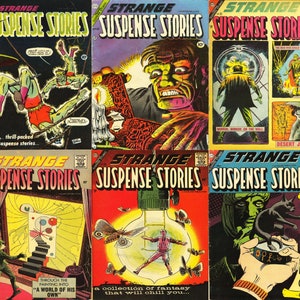 Strange Suspense Stories comic collection. 1950s Thrilling strange stories of suspense & mystery.  22 Issues PDF
