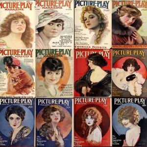 Picture Play Magazines 1916 - 1920s. Vintage movie & film magazines. Movie stars,  pictures, Hollywood gossip. 49 Hi res PDF issues.