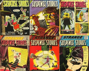 Strange Suspense Stories Comic-Kollektion. 1950s Spannende seltsame Geschichten voller Spannung & Geheimnis. 22 Ausgaben PDF