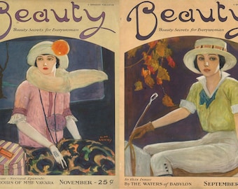Riviste di bellezza vintage - 'Segreti di bellezza per ogni donna' - settembre/novembre 1923. 2 numeri PDF - Moda anni '20, i dieci comandamenti della bellezza.