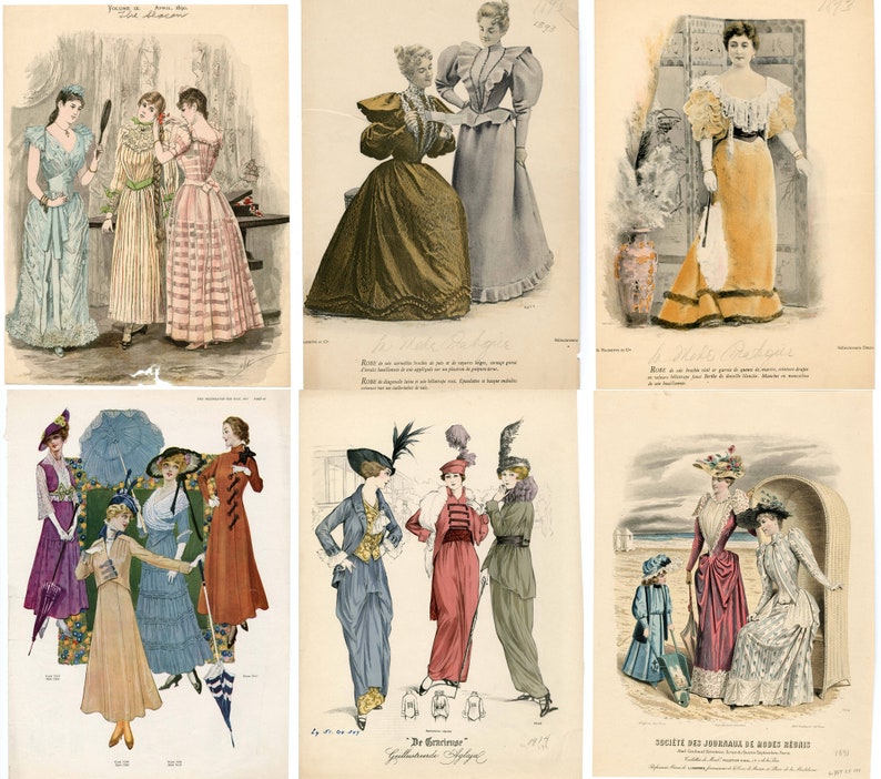 Ladies Fashion Plates Collection 1800 to 1928. Over 1600 Images of ...