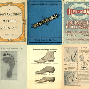 55 Vintage Shoe Making eBooks - shoe repair, shoe manufacture, rubber boots, footwear, shoe design, boot making, shoe trade, leather, pdfs.